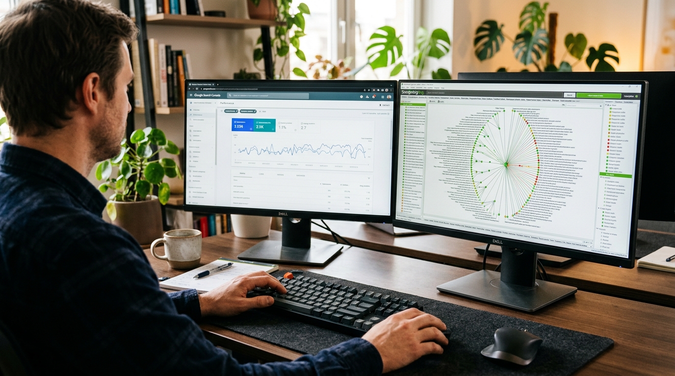 Audit SEO freelance explorant la structure complete des pages d'un site lors du crawl