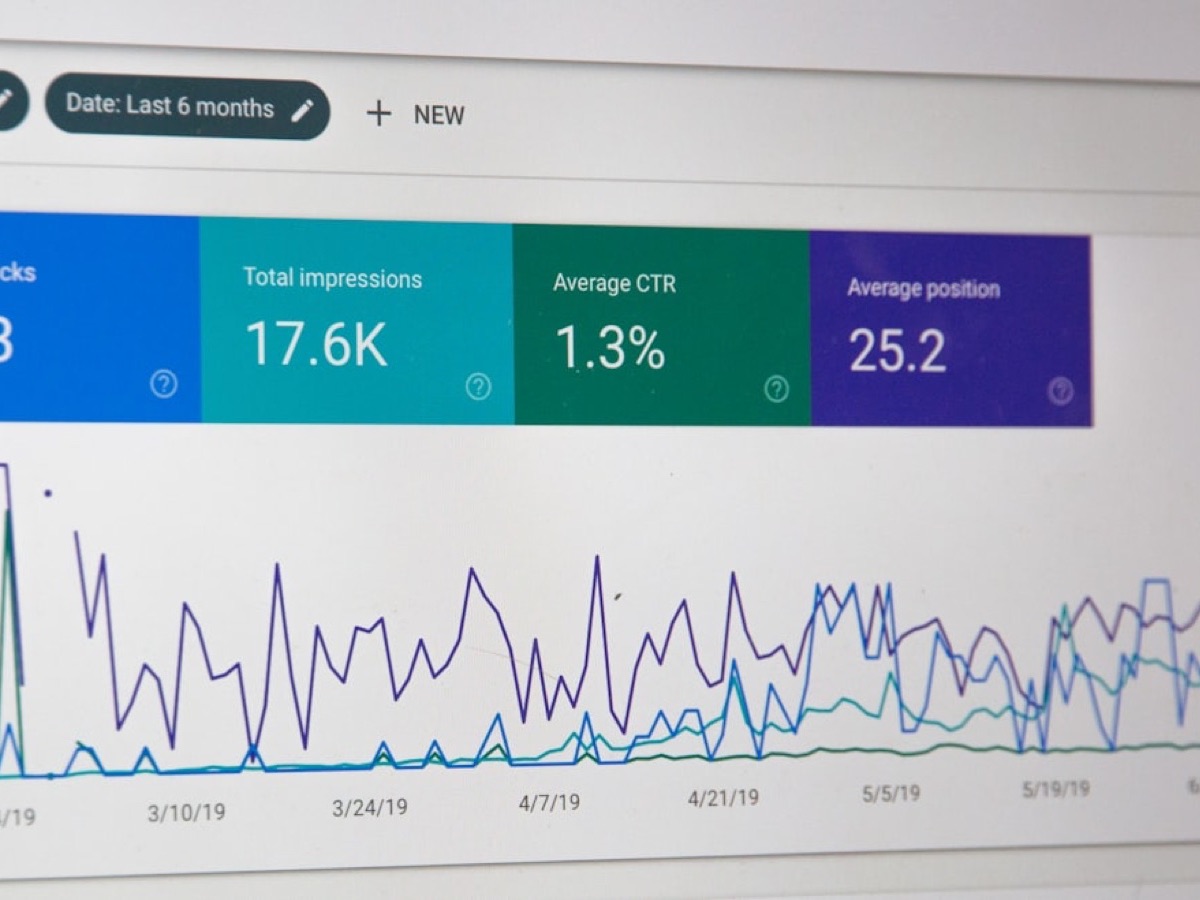 Tableau de bord Google Search Console affichant clics, impressions et position moyenne lors d'un audit SEO WordPress